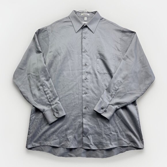 Geoffrey Beene Wrinkle Free Regular Fit Button Down Dress Shirt XL - 17 - 34/35 - Picture 1 of 16